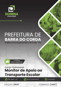 Novo Material: Apostila Monitor Apoio Transporte Escolar Barra do Corda MA 2025