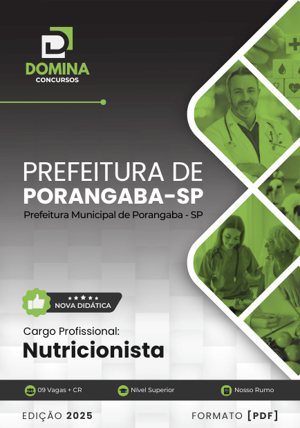 Novo Material: Apostila Nutricionista Porangaba SP 2025
