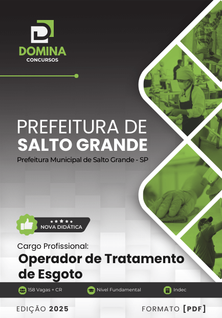 Novo Material: Apostila Operador de Tratamento de Esgoto Salto Grande SP 2025