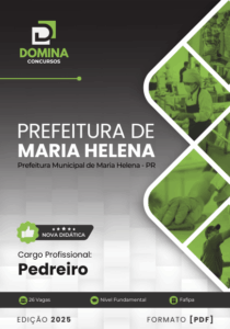 Novo Material: Apostila Pedreiro Maria Helena PR 2025