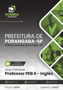 Novo Material: Apostila Professor PEB II Inglês Porangaba SP 2025