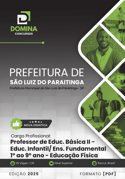 Novo Material: Apostila Professor de Educação Física São Luiz do Paraitinga SP 2025