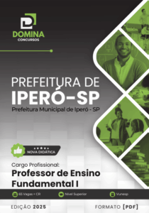 Novo Material: Apostila Professor de Ensino Fundamental Iperó SP 2025