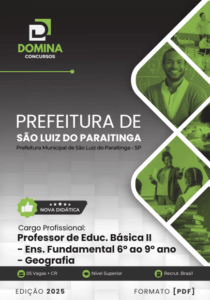 Novo Material: Apostila Professor de Geografia São Luiz do Paraitinga SP 2025