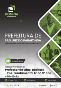 Novo Material: Apostila Professor de História São Luiz do Paraitinga SP 2025
