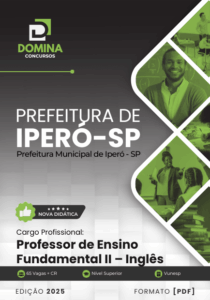 Novo Material: Apostila Professor de Inglês Iperó SP 2025