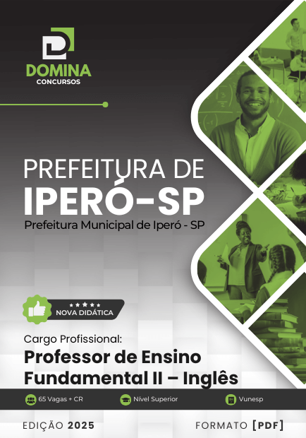 Novo Material: Apostila Professor de Inglês Iperó SP 2025