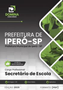 Novo Material: Apostila Secretário de Escola Iperó SP 2025