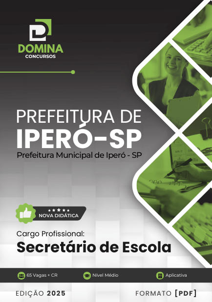 Novo Material: Apostila Secretário de Escola Iperó SP 2025