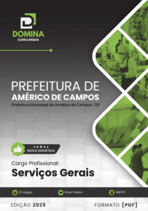 Novo Material: Apostila Serviços Gerais Américo de Campos SP 2025