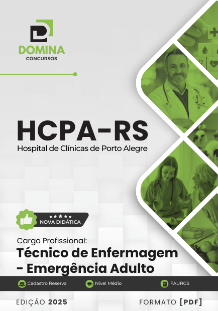 Novo Material: Apostila Técnico de Enfermagem Emergência Adulto HCPA RS 2025