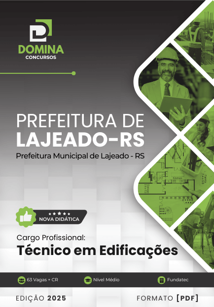 Novo Material: Apostila Técnico em Edificações Lajeado RS 2025 Novo Material: Apostila Técnico em Edificações Lajeado RS 2025