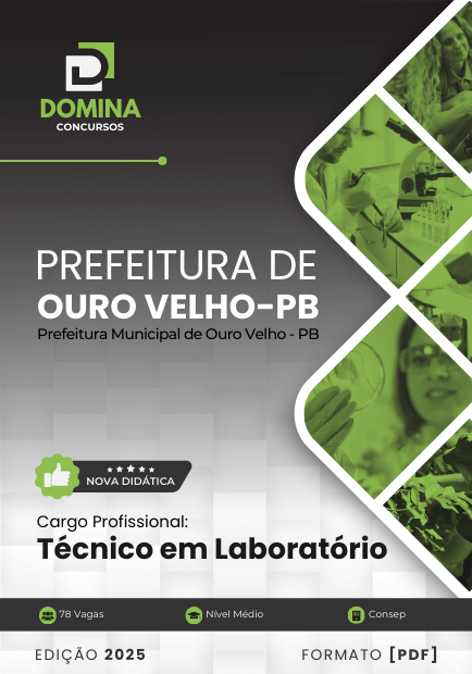 Novo Material: Apostila Técnico em Laboratório Ouro Velho PB 2025