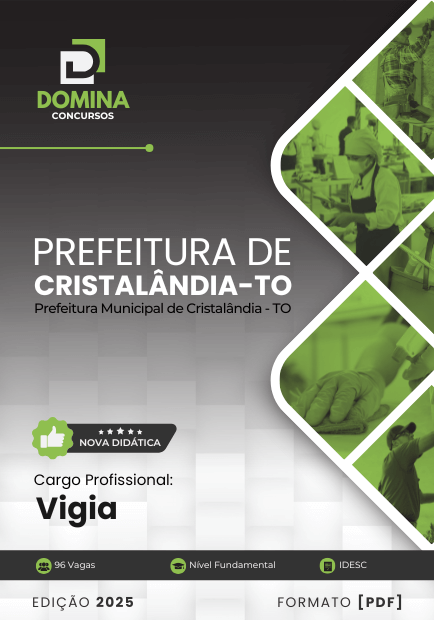 Novo Material: Apostila Vigia Cristalândia TO 2025