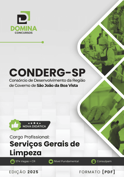 Domine os Serviços Gerais de Limpeza: Apostila CONDERG SP 2025 para Sua Carreira! Domine os Serviços Gerais de Limpeza: Apostila CONDERG SP 2025 para Sua Carreira!