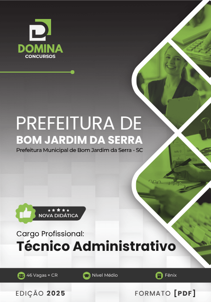 Novo Material: Apostila Técnico Administrativo Bom Jardim da Serra SC 2025