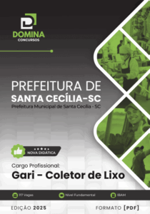 Transforme sua Carreira: Apostila Gari Coletor de Lixo Santa Cecília SC 2025!