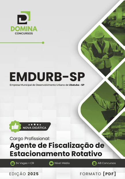Apostila Completa para Agente de Fiscalização de Estacionamento EMDURB Ubatuba 2025