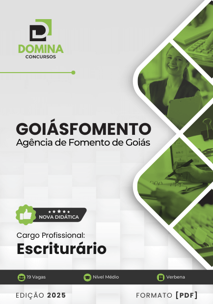 Apostila Escriturário GoiásFomento 2025: Preparação Completa para o Concurso