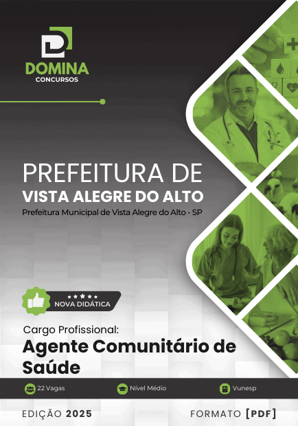 Apostila Profissional para Agente Comunitário de Saúde – Vista Alegre do Alto SP 2025