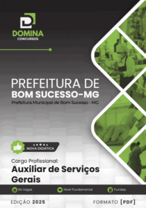 Descubra a Apostila Auxiliar de Serviços Gerais: Bom Sucesso MG 2025 em Detalhes!