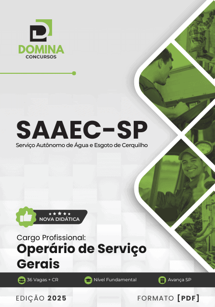 Apostila 2025: Capacitação Profissional para Operários de Serviços Gerais – SAAEC SP