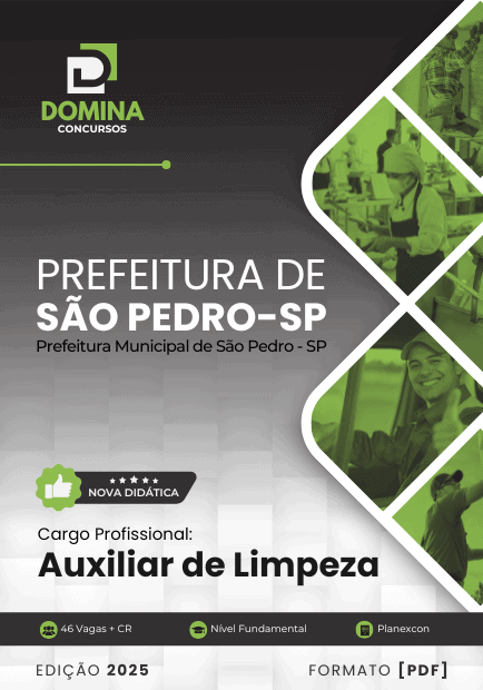 Apostila Completa para Auxiliar de Limpeza – São Pedro SP 2025: Guia e Dicas