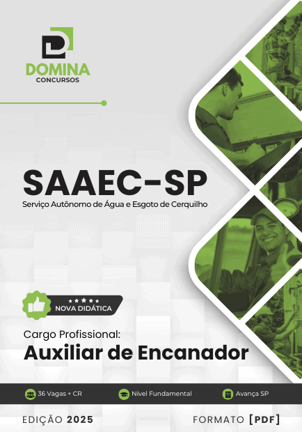 Apostila Profissional de Auxiliar de Encanador – SAAEC SP 2025: Conteúdos Atualizados