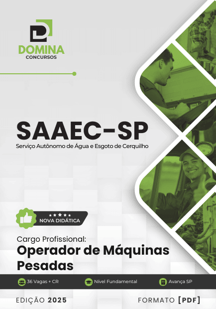Apostila Profissional para Operador de Máquinas Pesadas – SAAEC SP 2025