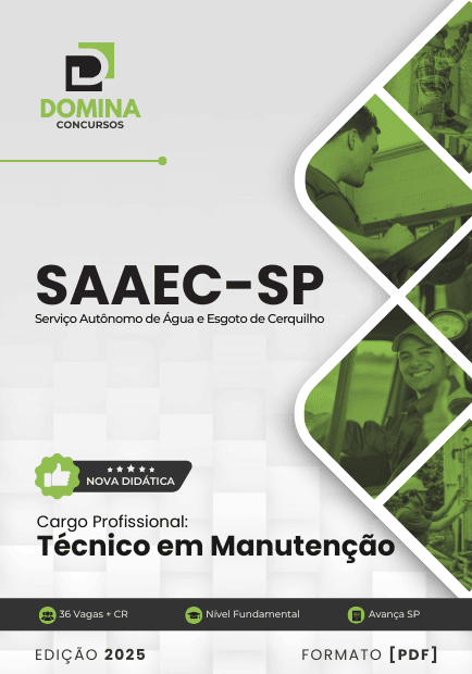 Apostila Técnico em Manutenção SAAEC SP 2025: Guia Completo para Profissionais