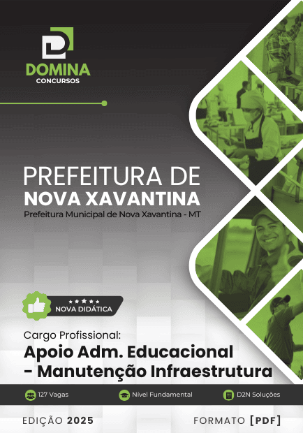 Apostila de Apoio Administrativo Educacional para Manutenção de Infraestrutura – Nova Xavantina MT 2025
