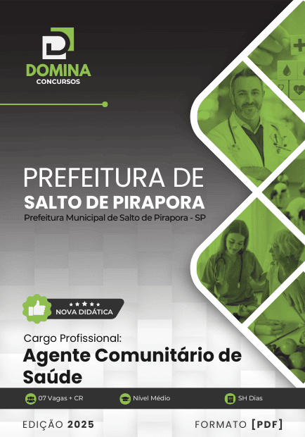 Apostila Completa para Agente Comunitário de Saúde – Salto de Pirapora SP 2025 Apostila Completa para Agente Comunitário de Saúde – Salto de Pirapora SP 2025