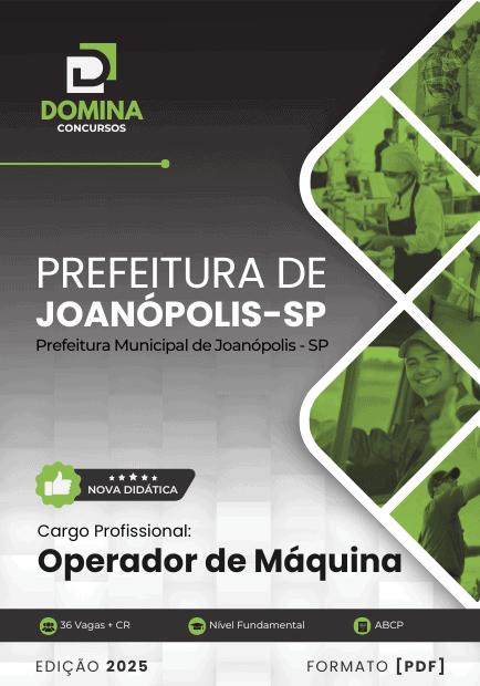 Apostila Profissional: Operador de Máquina – Joanópolis SP 2025 Apostila Profissional: Operador de Máquina – Joanópolis SP 2025