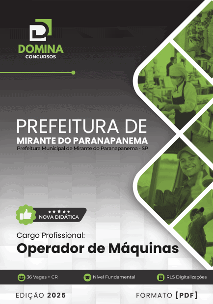 Apostila para Operador de Máquinas – Mirante do Paranapanema SP 2025: Guia Completo Apostila para Operador de Máquinas – Mirante do Paranapanema SP 2025: Guia Completo