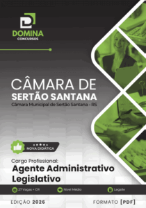 Apostila Completa para Agente Administrativo Legislativo – Câmara de Sertão Santana/RS 2026