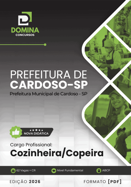 Apostila Profissional Cozinheiro e Copeira – Cardoso SP 2026: Guia Completo