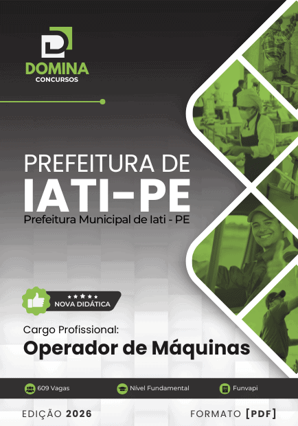 Apostila Profissional para Operador de Máquinas – IATI PE 2026: Conteúdo Completo Apostila Profissional para Operador de Máquinas – IATI PE 2026: Conteúdo Completo