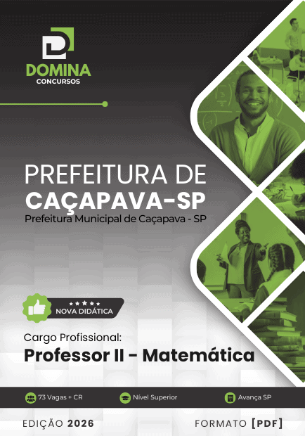 Apostila do Professor de Matemática – Caçapava SP 2026: Conteúdos e Metodologias