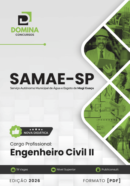 Apostila para Engenheiros Civis II – Samae Mogi Guaçu SP 2026: Conteúdo Completo