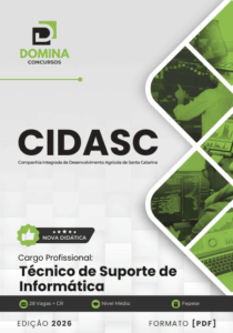 Domine a Tecnologia com a Apostila Técnico de Suporte CIDASC 2026: Garanta seu Sucesso!