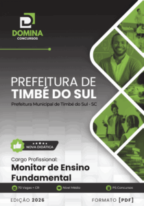 Transforme sua Aprendizagem em 2026: Apostila Monitor de Ensino Fundamental Timbé do Sul SC