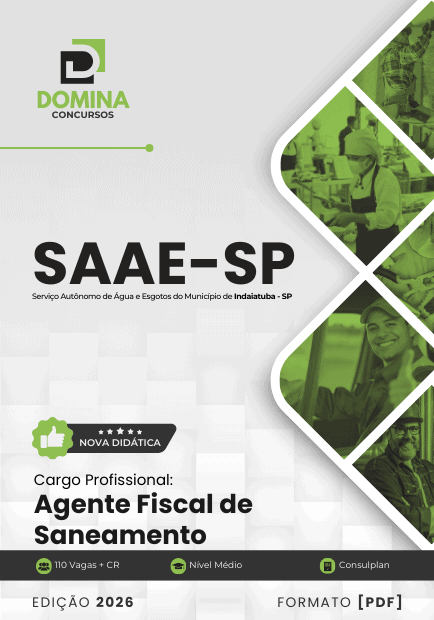Apostila Completa para Agente Fiscal de Saneamento – SAAE Indaiatuba SP 2026