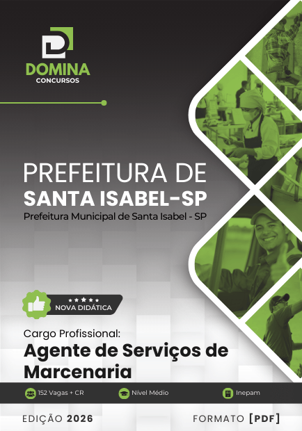 Apostila para Agente de Serviços de Marcenaria – Santa Isabel SP 2026