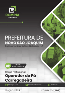 Apostila para Operador de Pá Carregadeira – Novo São Joaquim, MT 2026