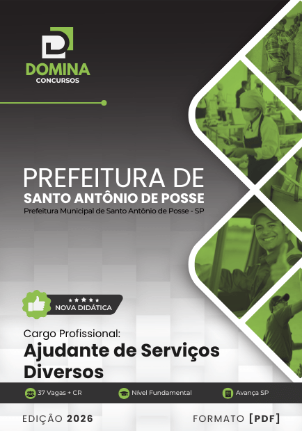 Apostila Ajudante de Serviços Diversos – Santo Antônio de Posse SP 2026