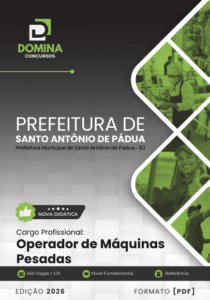 Apostila Completa para Operador de Máquinas Pesadas em Santo Antônio de Pádua – RJ 2026