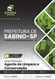 Apostila Profissional para Agente de Limpeza – Sabino SP 2026: Conteúdo Atualizado
