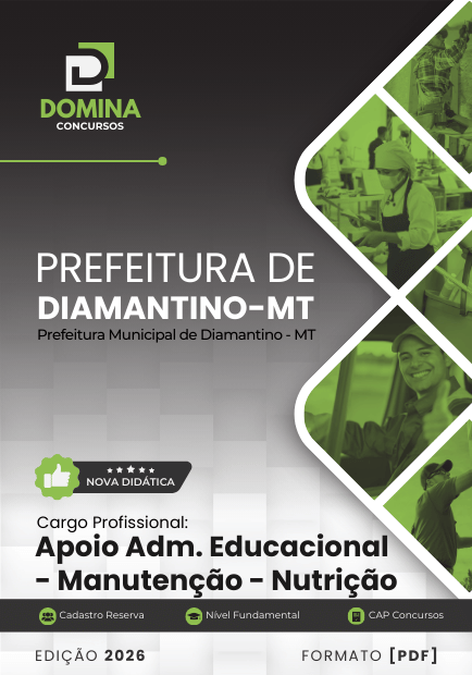 Apostila de Apoio Administrativo em Nutrição – Diamantino MT 2026 Apostila de Apoio Administrativo em Nutrição – Diamantino MT 2026