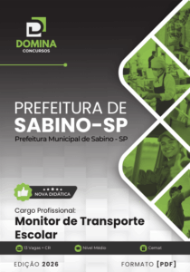 Apostila do Monitor de Transporte Escolar – Sabino SP 2026: Orientações e Diretrizes