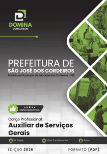 Apostila para Auxiliar de Serviços Gerais – São José dos Cordeiros PB 2026